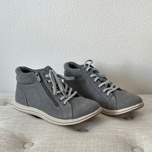 Clark’s Cloudsteppers High-Top Sneakers with Side Zipper